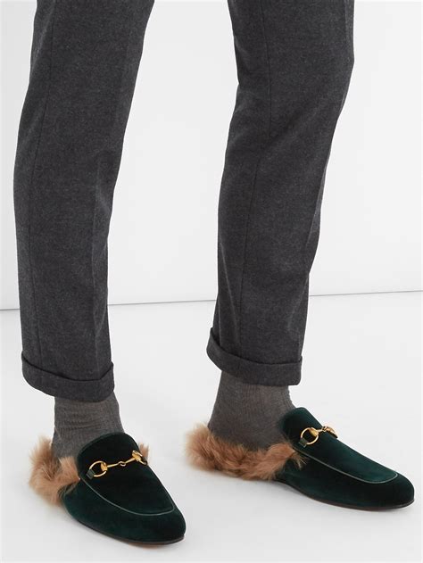 gucci fur princetown loafers|gucci princetown loafers sale.